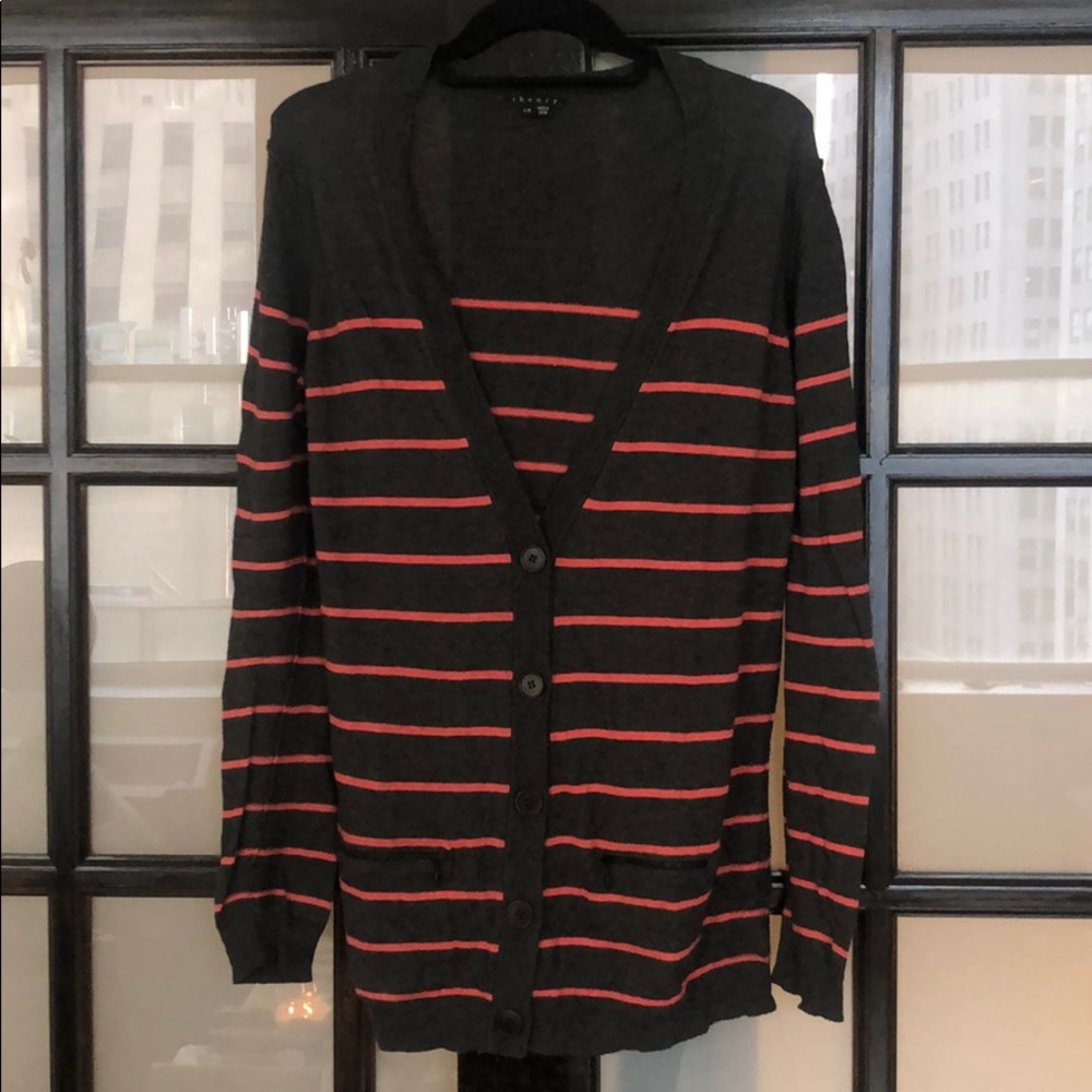 Theory Cashmere/Cotton Cardigan